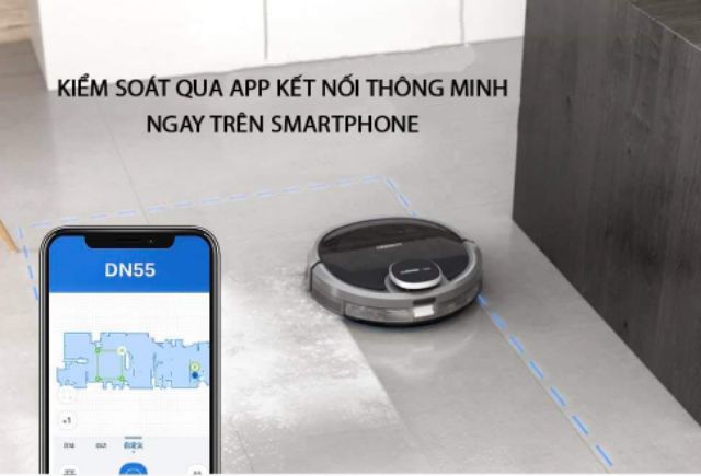 ROBOT HÚT BỤI LAU NHÀ ECOVACS DN55 (HÀNG NEW CHÍNH HÃNG)