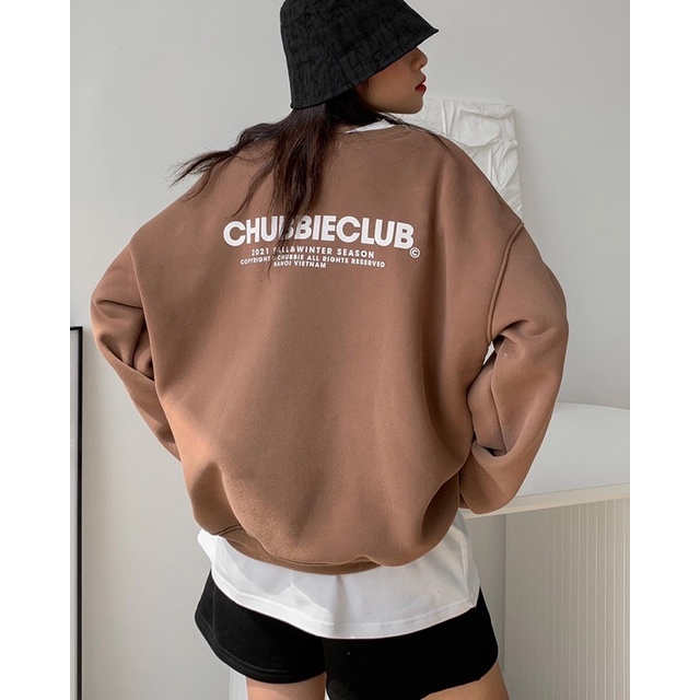ÁO SWEATER OVERSIZE CHUBBIE in 2 mặt, chất liệu nỉ bông dày dặn - CHUBBIECLUB SWEATSHIRT | BigBuy360 - bigbuy360.vn
