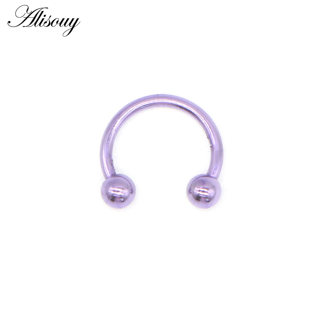 Alisouy 1 Khuyên Mũi / Tai / Mũi / Môi Bằng Thép Không Gỉ 16g