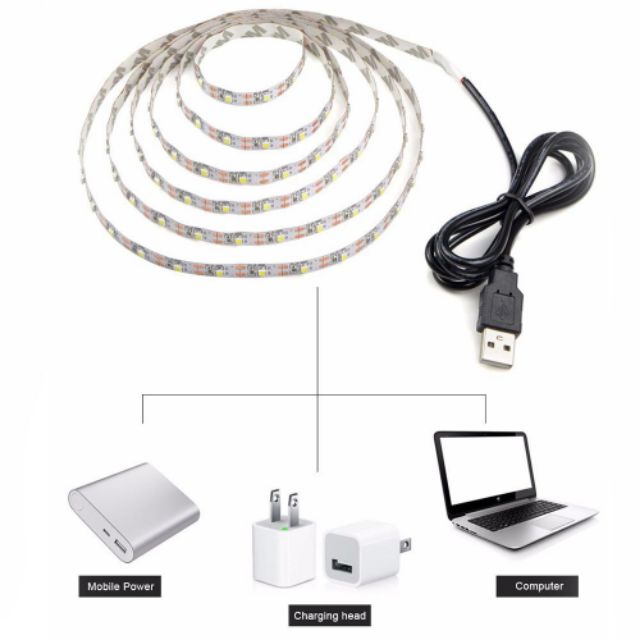 Cuộn Dây LED đầu cắm USB 5V cho TV hiệu ứng đẹp kèm khiển 24 phím