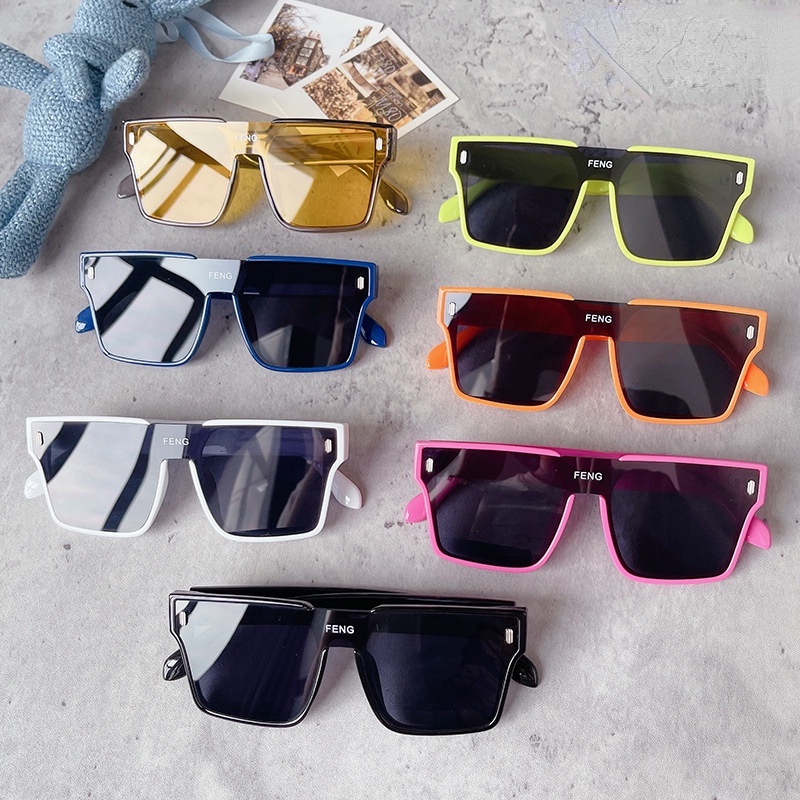 (KIQI-FASHION) COD Kính Râm Chống Tia UV Gọng Vuông Thời Trang Dành Cho Trẻ Em