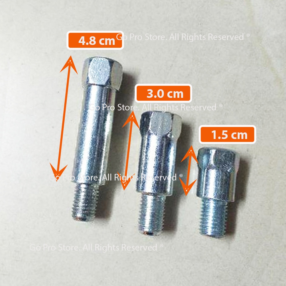 Ốc Nối Chân Gương Xe Máy 10mm - 10mm Các Loại