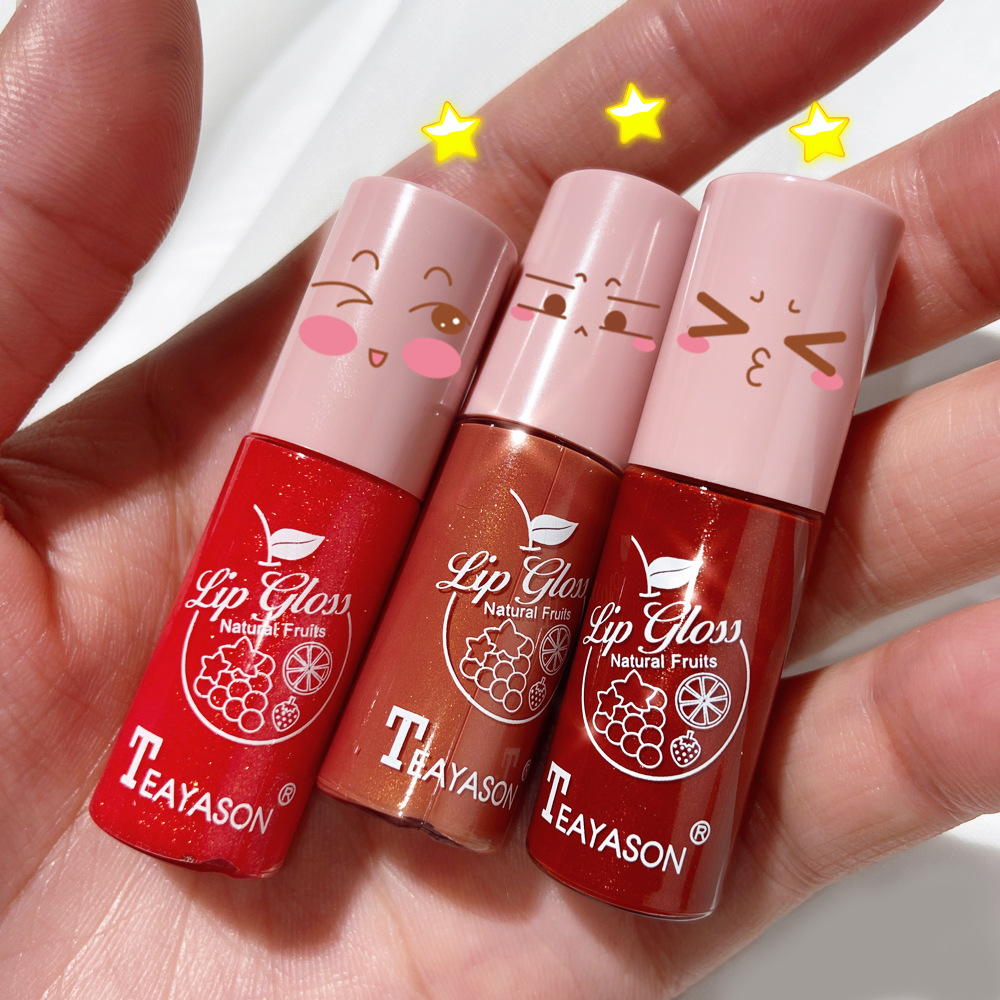 Dầu khoáng Vitamin E Professional Shiny Cherry Moisturizing Plumping Clear Lip Gloss Volume Tint