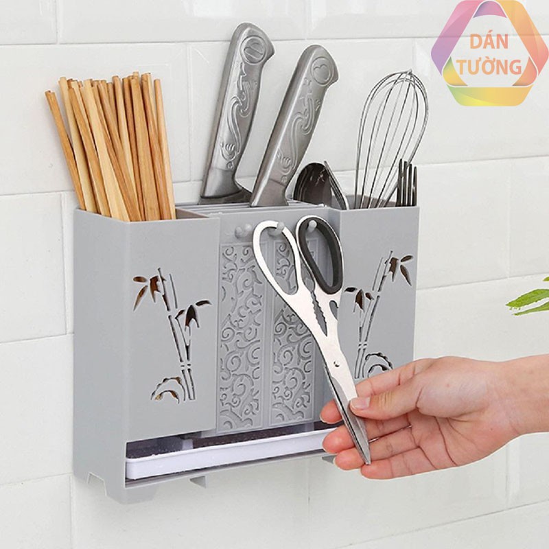 Kệ cắm dao đũa muỗng dán tường , để bàn nhà bếp
