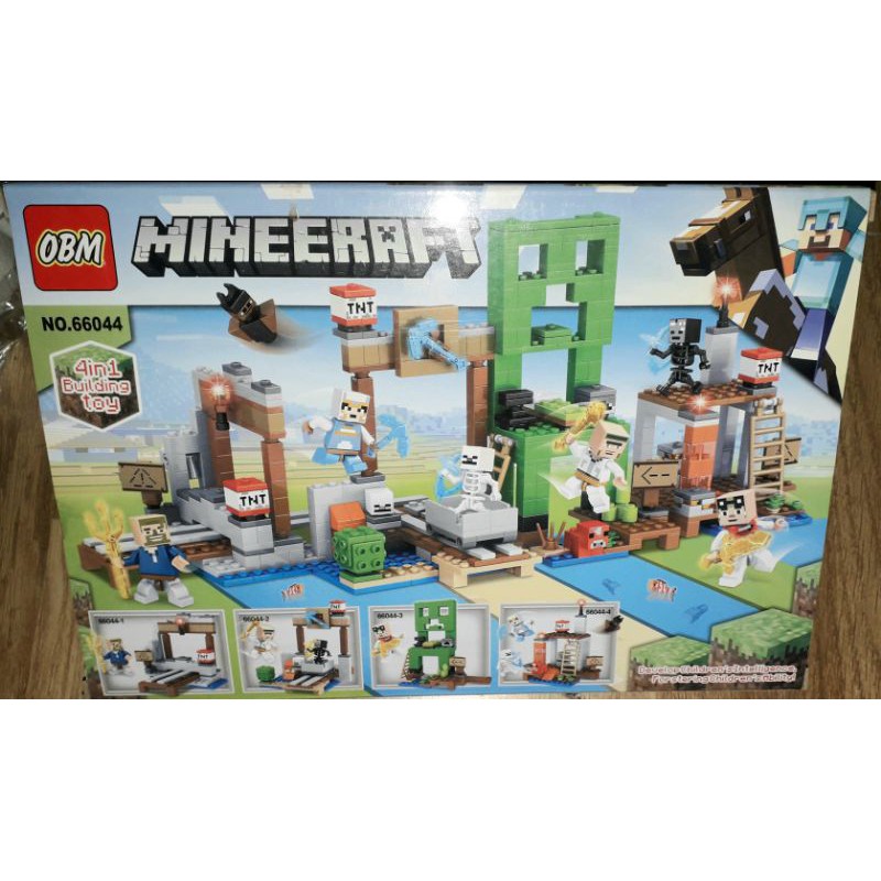 Lắp ráp 1 hộp LegoMineeCaft 66044 có trên 160 chi tiết bằng nhựa ABS