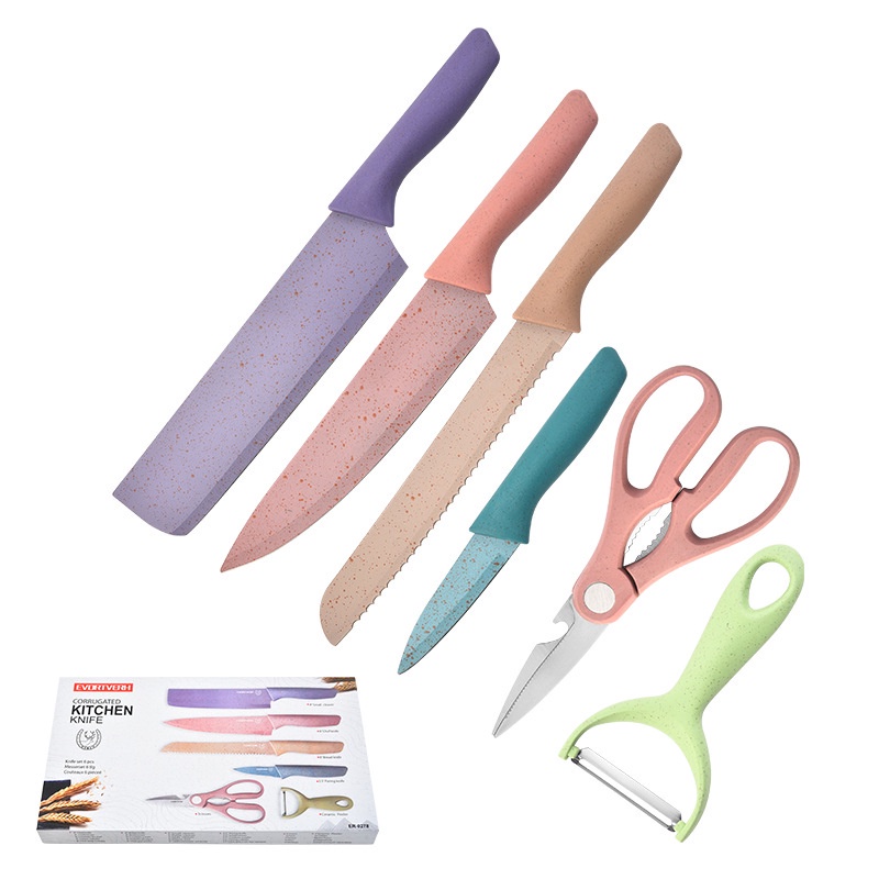 Bộ dao kéo lúa mạch 6 món kháng khuẩn siêu sắc bén bền đẹp