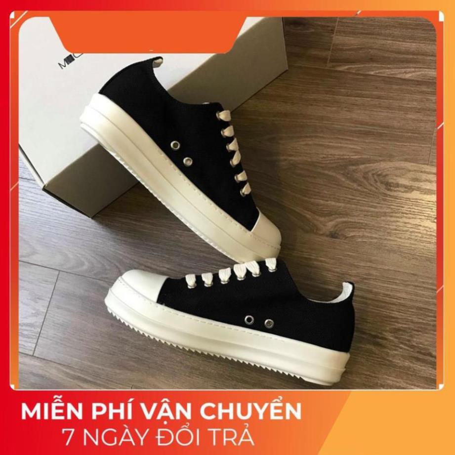 [Real] Sale Sốc  GIÀY Sneakers Rick owen Đen Thấp Cổ  giày thể thao sneaker nam nữ . *