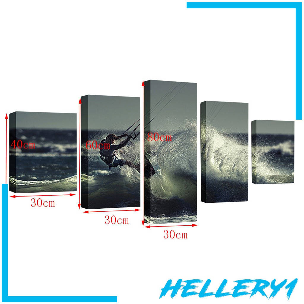 Set 5 Tranh Treo Tường Trang Trí Hình Thiên Nga Và Cây Dừa (1)