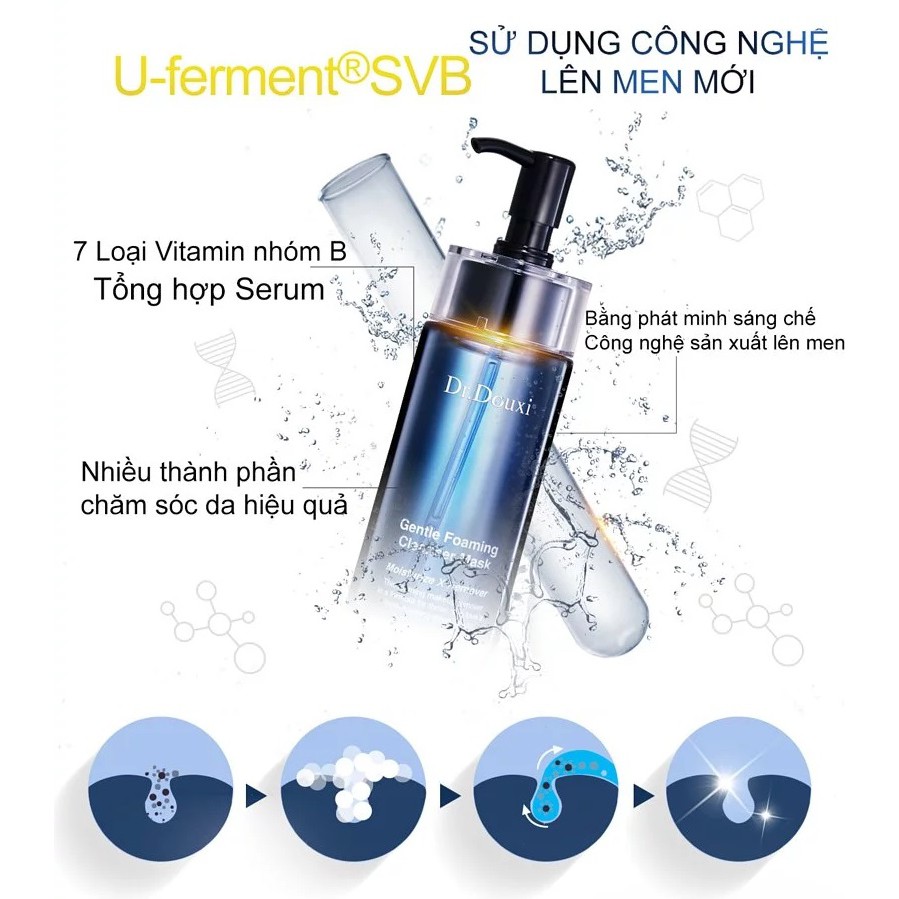 Gel Rửa Mặt Sủi Bọt Làm Sạch Giảm Nám Sáng Da 3 trong 1  Dr.Douxi - 120g | BigBuy360 - bigbuy360.vn