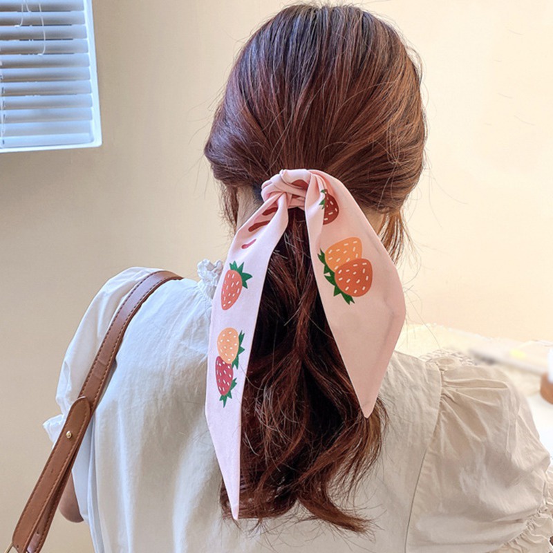 Dây buộc tóc ruy băng thắt nơ cổ điển thời trang cho nữ