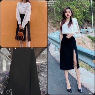 50-95kg bigsize chân váy xẻ tà