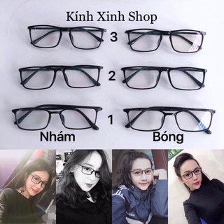 Kính gọng Mắt vuông bản nhựa dày thời trang