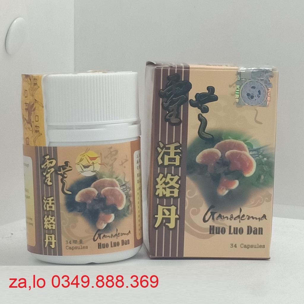 LINH CHI HOẠT LẠC ĐƠN  GANODERMA HUO LUO DAN - Hộp 34 viên