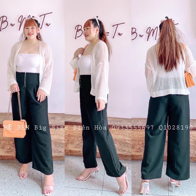 [Shop bigsize nữ 50kg-90kg HCM] Quần tây ống rộng công sở - Shop Táo Đỏ bigsize