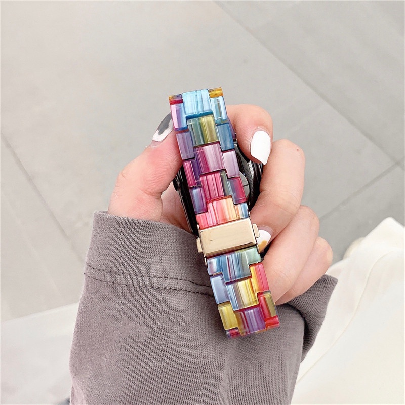 Dây Đeo Bằng Nhựa Resin Cho Đồng Hồ Thông Minh Smart Watch Series 7 6 5 4 3 2 1 44mm 42mm 40mm 38mm