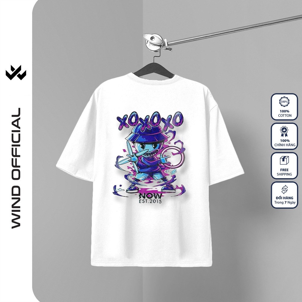 Áo thun tay lỡ Unisex W WIND form rộng nam nữ Ngẫu Nhiên thử sự may mắn oversize ulzzang | BigBuy360 - bigbuy360.vn