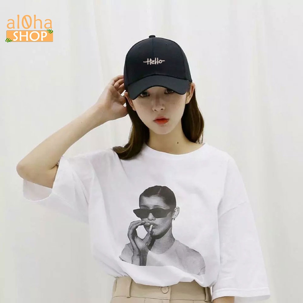 Mũ lưỡi trai - nón Ulzzang thêu chữ Hello unisex nam nữ chống nắng - al0ha Shop