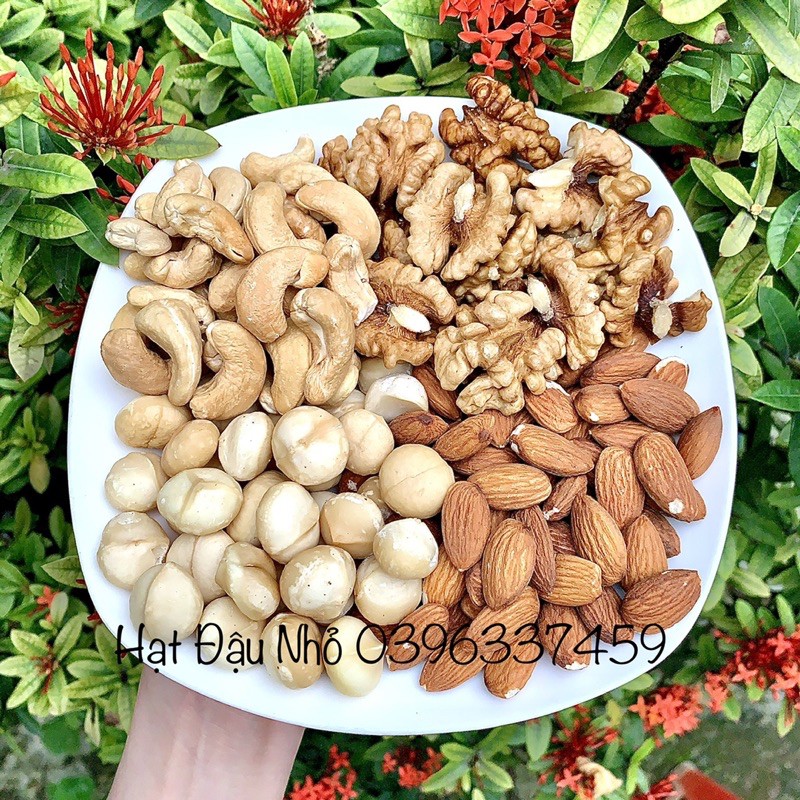 Mix 4 loại hạt dinh dưỡng cao cấp (Hạnh nhân-Óc chó -Macca- Hạt điều)