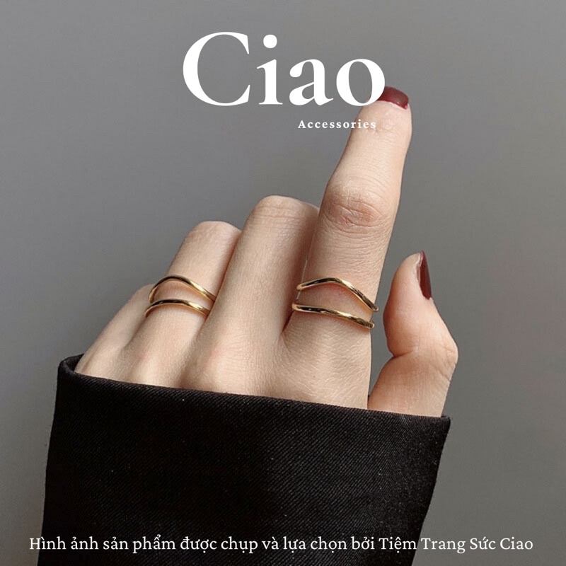 [NEW ITEMS] Nhẫn mạ bạc S925 thiết kế phong cách trendy tinh tế Rowena Ciao accessories