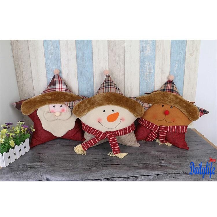 NGN-Creative Snowmen Santa Claus Deer Home Decor Pillows Cushion Christmas Gift