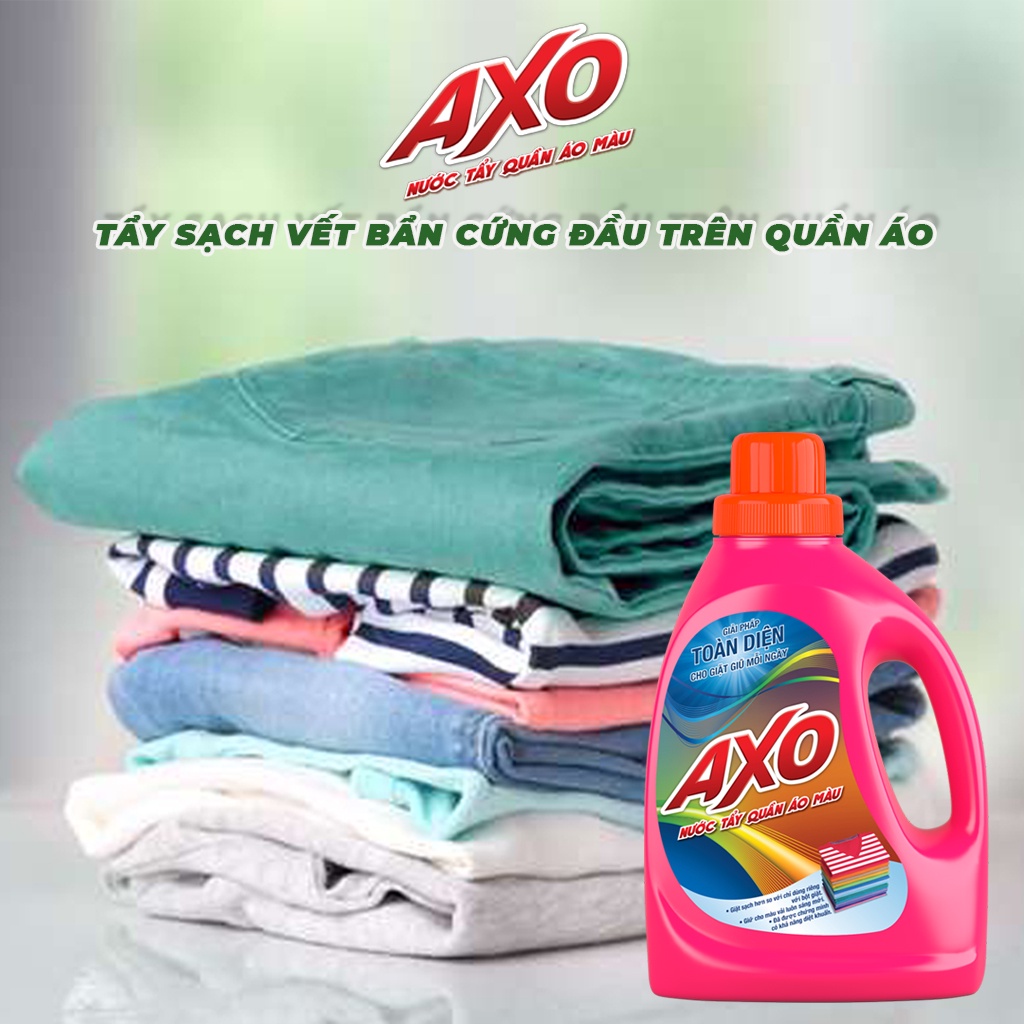 COMBO 1 can Nước Giặt Tẩy Vải Màu AXO can 5L + 1 can Nước Xả Vải VEL can 5L