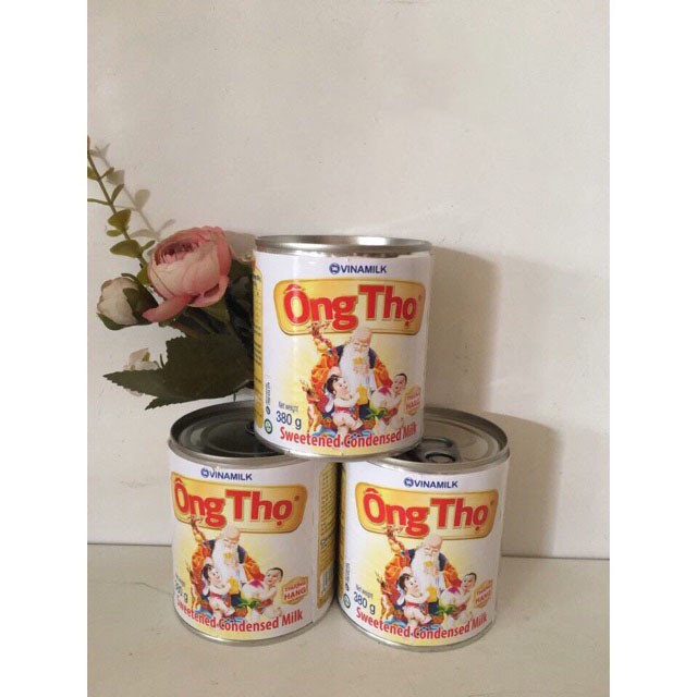 10 hộp sữa ông thọ vinamilk lon màu trắng bật nắp