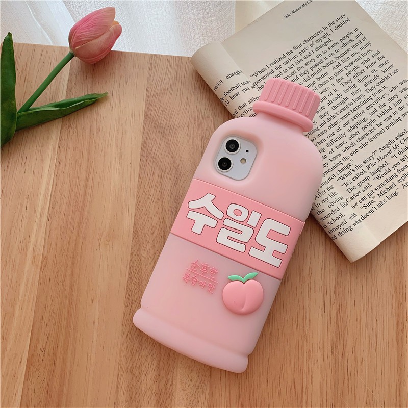 Silicone phone case for iphone 11 11 Pro Max 6s Plus 7 8 Plus XR X XS Max 12 12 Pro Max Mini LX beverage bottle soft iphone case