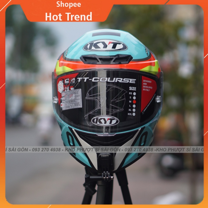 Mount gắn camera lên cằm nón bảo hiểm Fullface Kyt TT Course quay video - Pat gắn camera lên cằm nhọn fullface Kyt