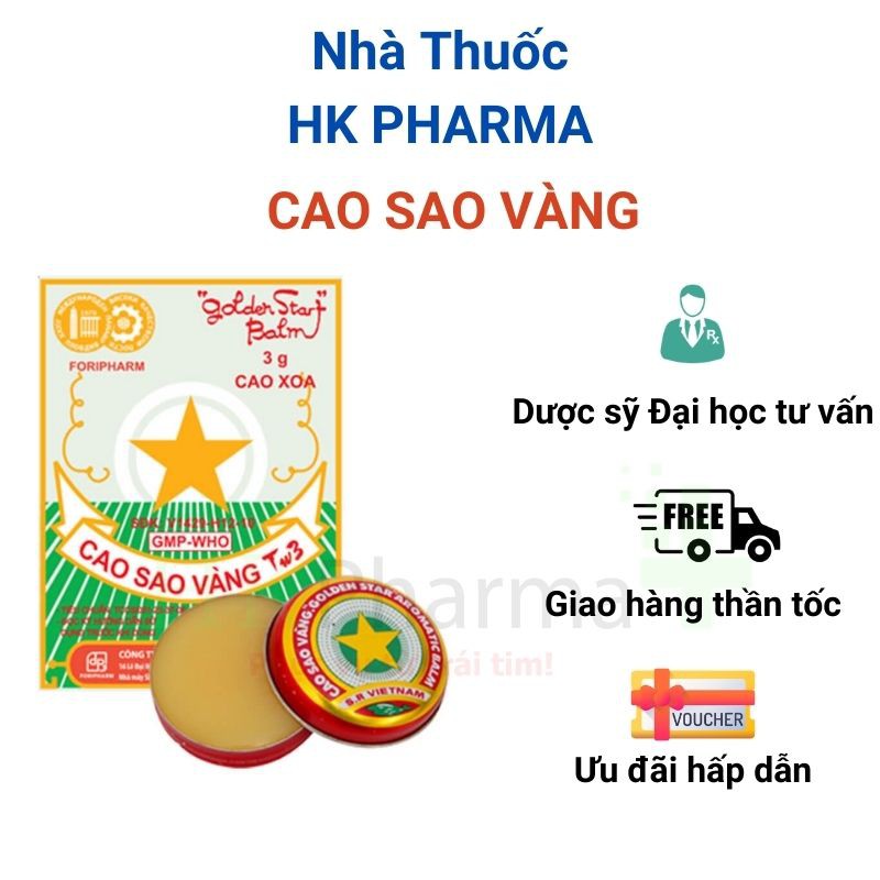 Cao Sao Vàng Dược Phẩm TW 3 Hộp 3gr