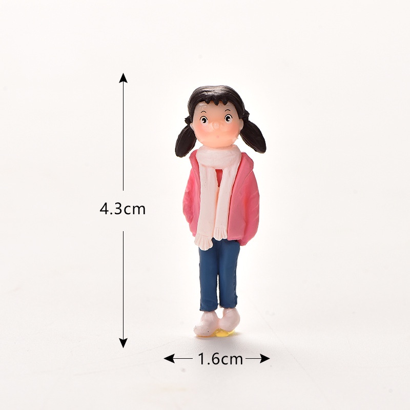 Mô hình tiểu cảnh ♥️ Mô hình cô gái đáng yêu trang trí bàn làm việc tiểu cảnh, sân vườn, sen đá