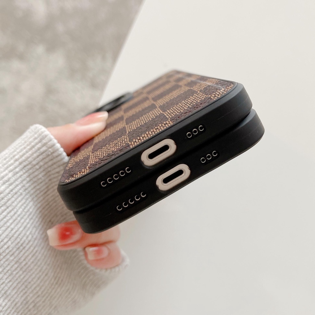 Ốp điện thoại da logo LV sang trọng cho IPHONE 13 PRO MAX I13 13PRO 11 PRO MAX 12PRO 12 PRO MAX