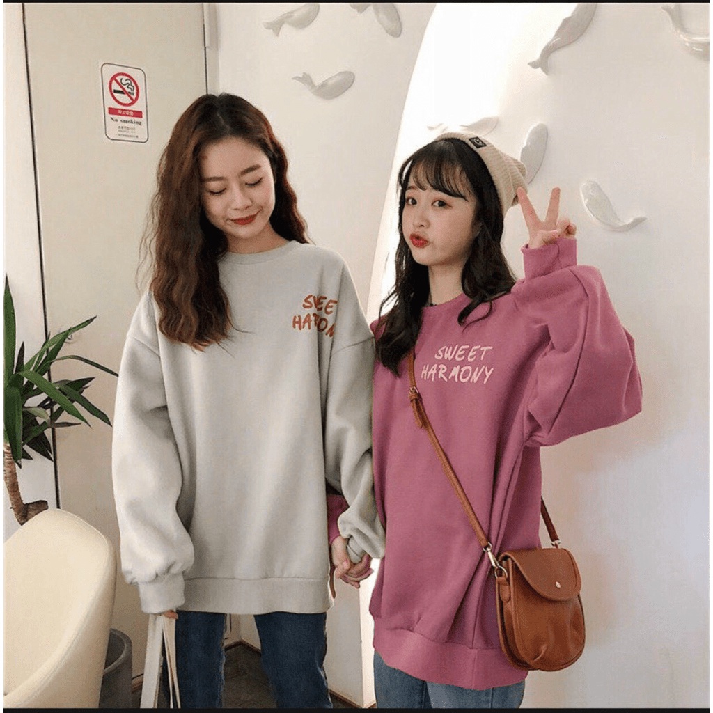 Áo hoodies cổ tròn phong cách hàn -trung , siêu tôn dáng , teen cho các bạn KME