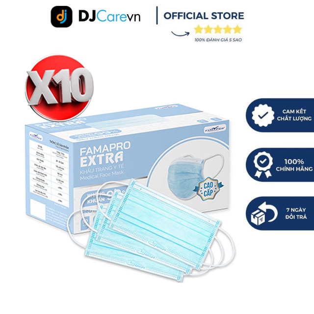 Khẩu trang y tế kháng khuẩn 4 lớp Famapro EXTRA