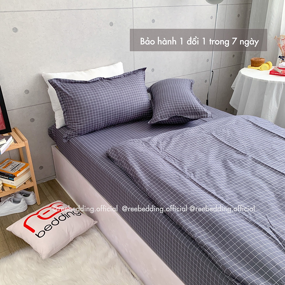 Bộ chăn ga và vỏ gối Poly cotton REE Bedding sọc caro nhiều màu | BigBuy360 - bigbuy360.vn