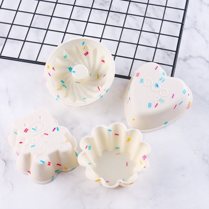 Khuôn Silicon Nướng Bánh, Khuôn Cupcake Làm Bánh Cho Bé Ăn Dặm