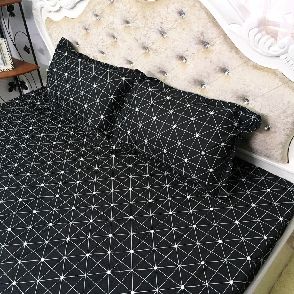 Bộ ga drap thun trải giường gồm 2 vỏ gối và 1 vỏ ga bao nệm đệm dày 10cm cotton poly 1m6, 1m8 được chọn mẫu mới về nhiều | BigBuy360 - bigbuy360.vn