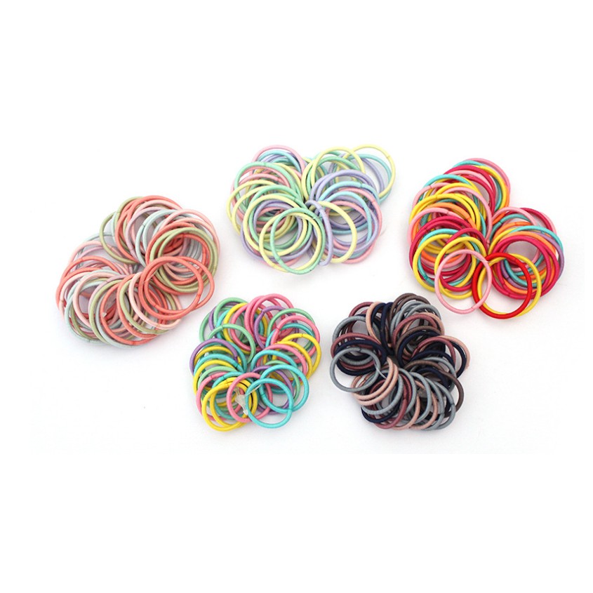 Set 10 dây cột tóc trẻ em nhiều màu dễ thương