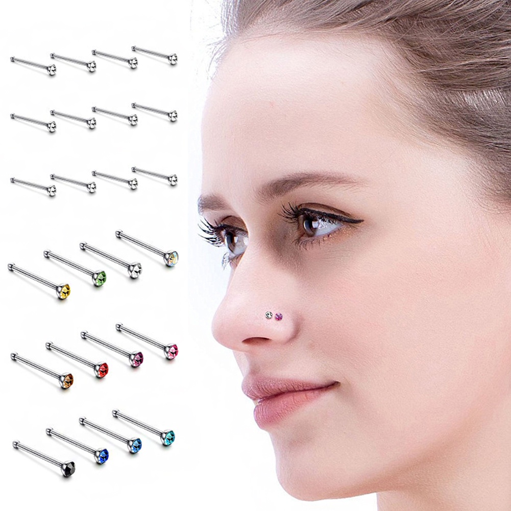 Set 36 Khuyên Mũi Đính Đá Xanh Lam Thanh Lịch