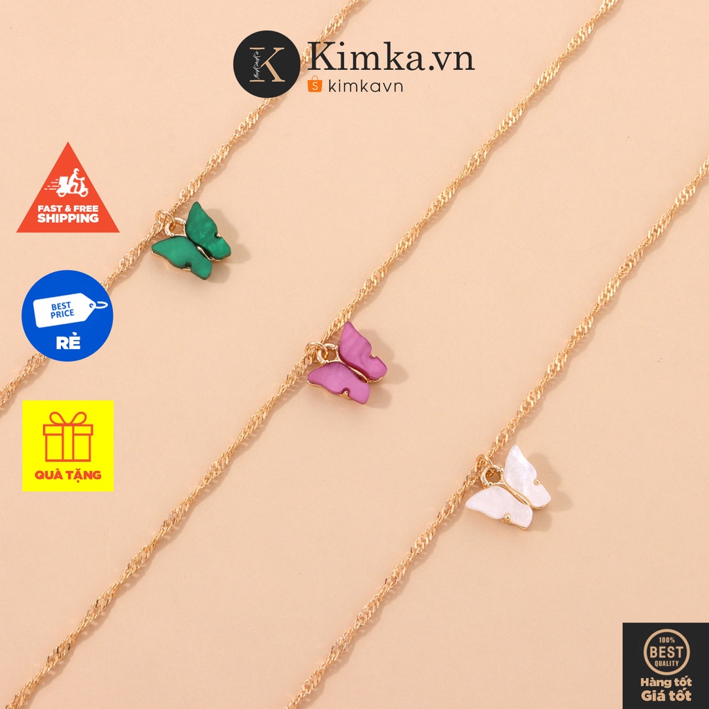 (010) Dây Chuyền Mặt 🦋 Nữ Tính Nhiều Màu