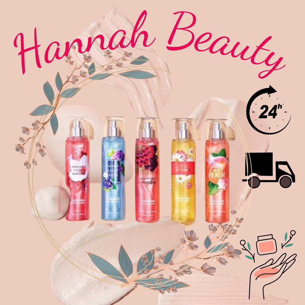 BBW® Top 6 Xịt Thơm Toàn Thân Ánh Nhũ Bath And Body Works Shimmer Cho Mùa Hè 2020