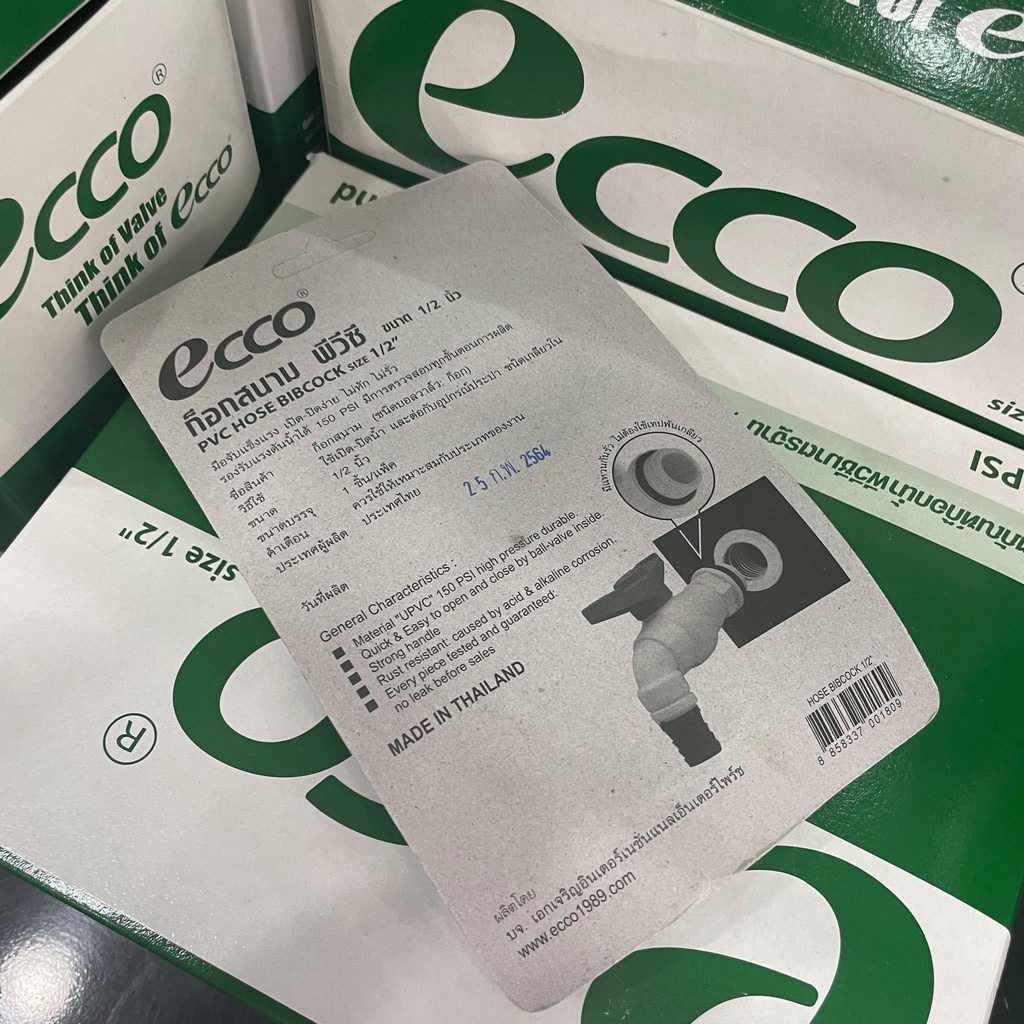 Vòi nước cao cấp ECCO phi 21 có đầu nối nhập khẩu Từ Thái Lan