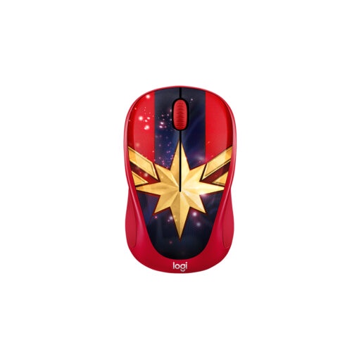 Chuột không dây Logitech M238 Captain Marvel - Hàng Chính Hãng