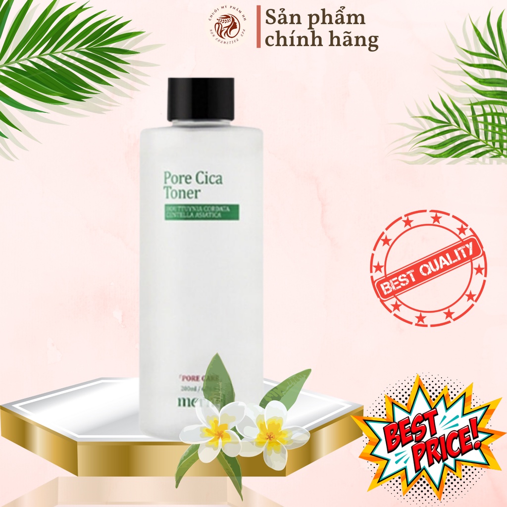 Nước Hoa Hồng Mernel Pore Cica Toner 200ml cho da nhạy cảm, giúp cân bằng độ PH, làm dịu da, kiểm so