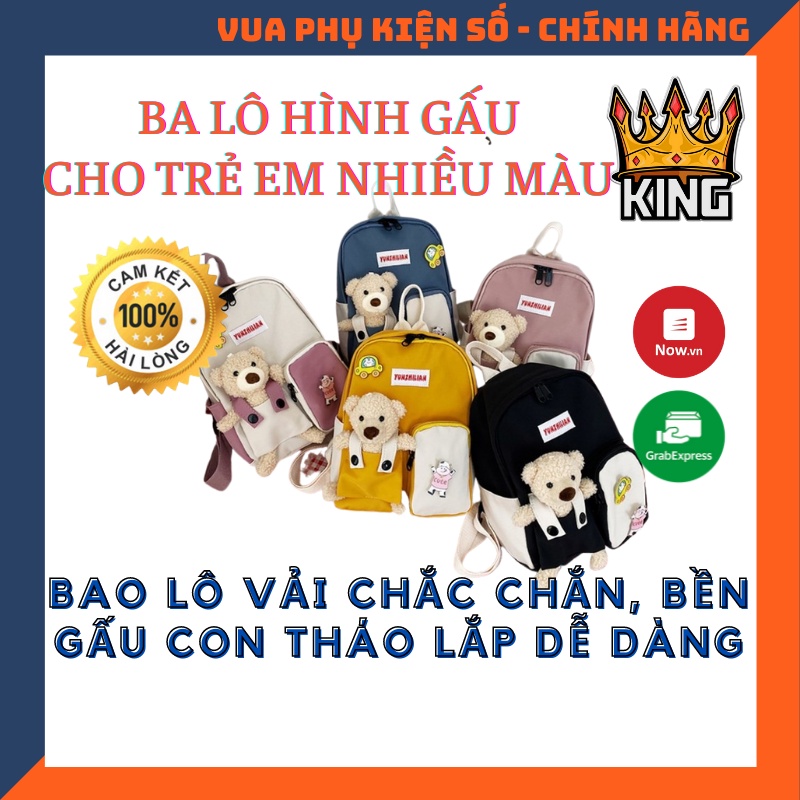 ( Được chọn màu ) Balo cho em trẻ em hình chú gấu