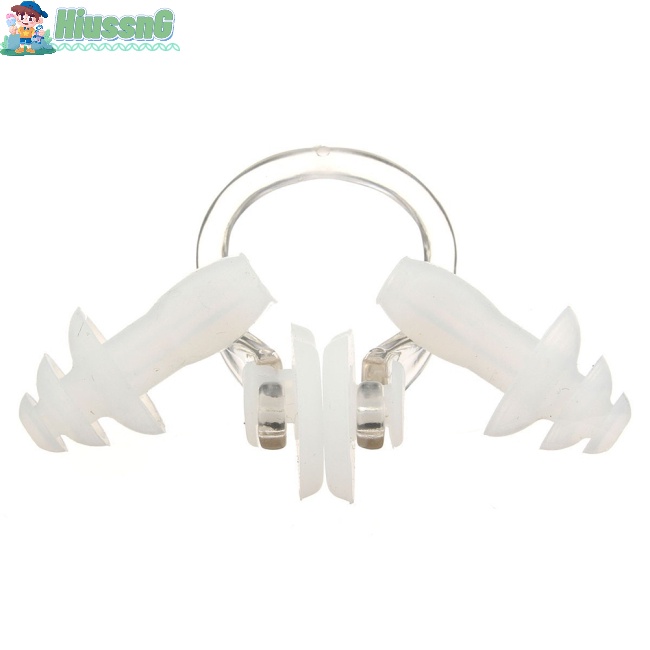 Bộ Nút Bịt Tai &amp; Kẹp Mũi Bằng Silicone Ba Lớp Chống Nước Cho Hoạt Động Bơi Lội W32