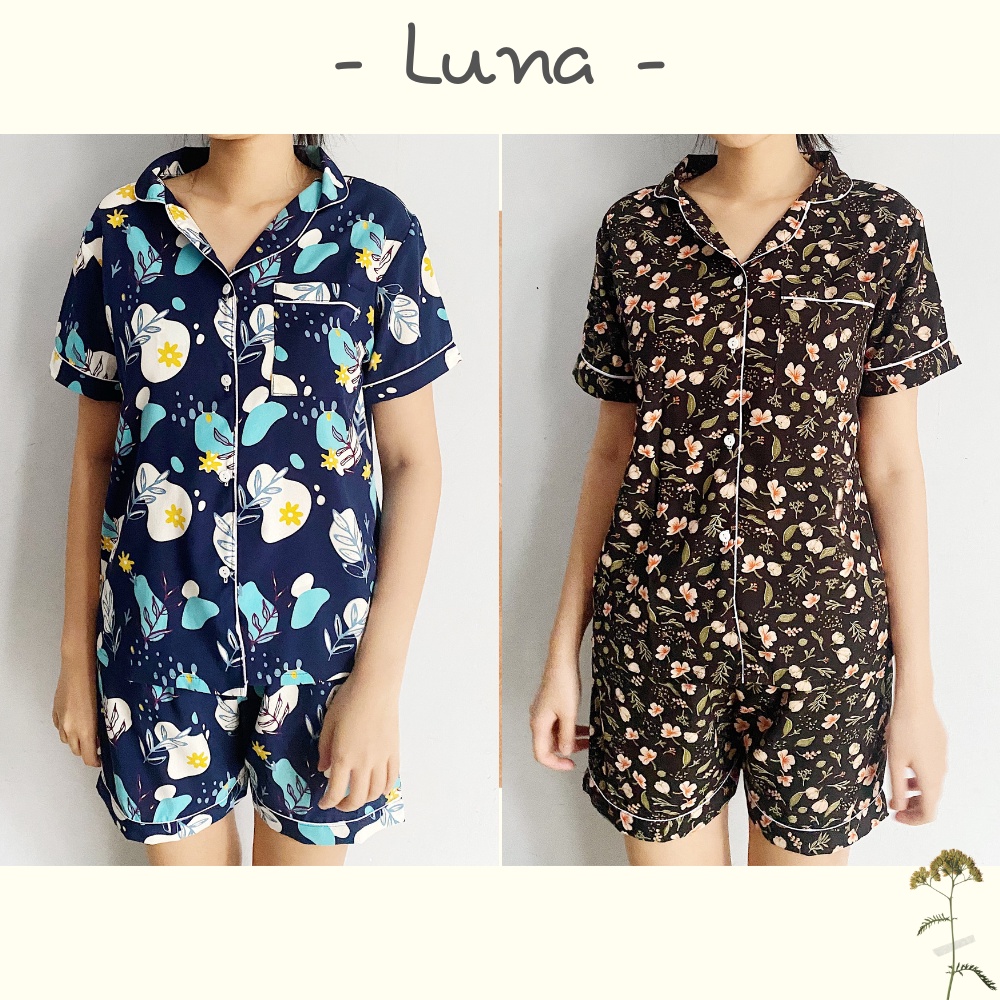 Bộ đồ pijama lụa mặc nhà nữ lụa Thái thoáng mát họa tiết hình thú bigsize LUNA