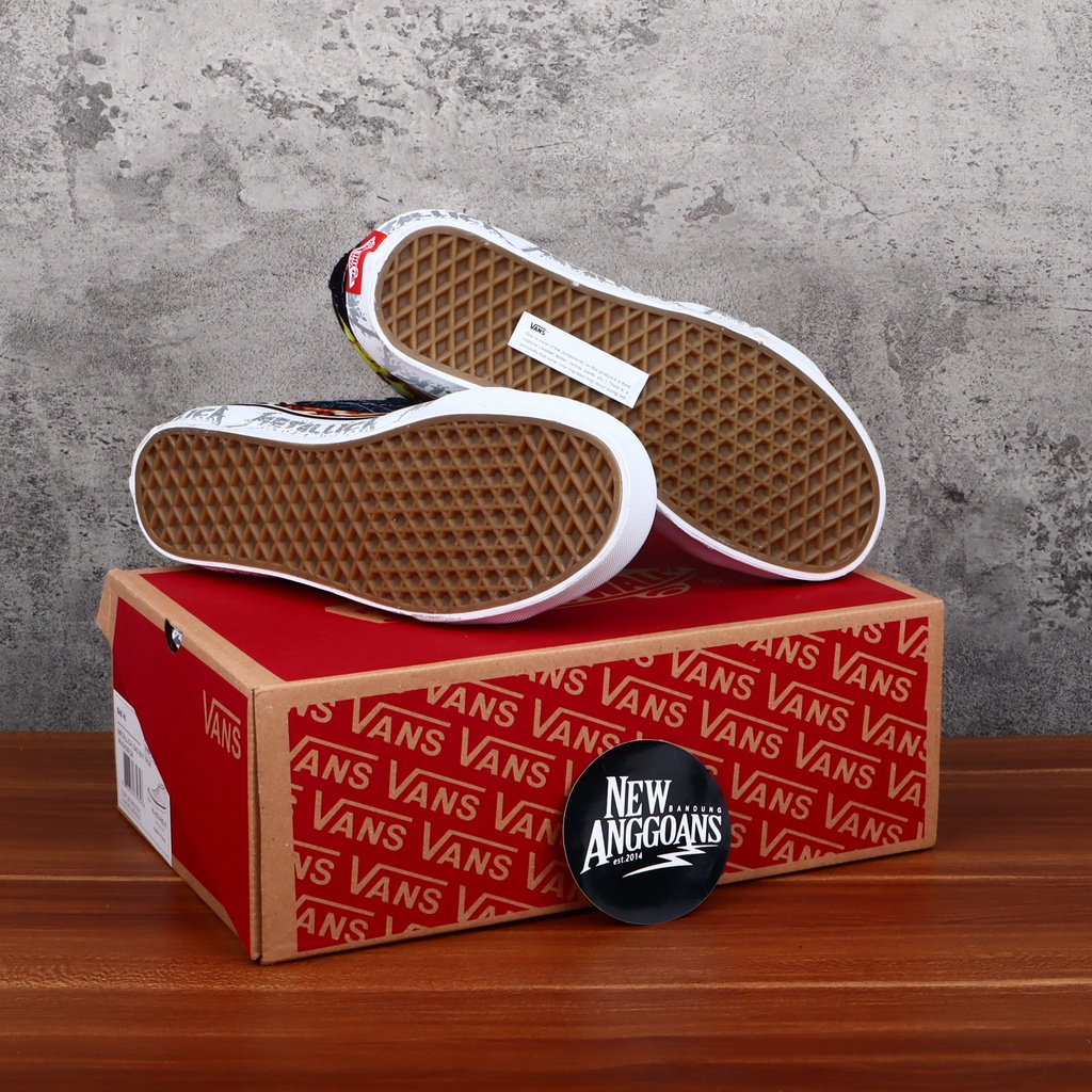 Album Ảnh 30Th Anniversary Sk8 Hi Màu Trắng Đen DT Sepatu Thương Hiệu PUTIH HITAM Vans X Metallica