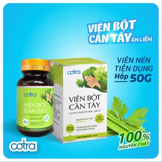 Viên bột cần tây mật ong nguyên chất sấy lạnh Cotra (Hộp 50g) giúp giảm cân, đẹp da, trắng da, tái tạo da - CRICKET