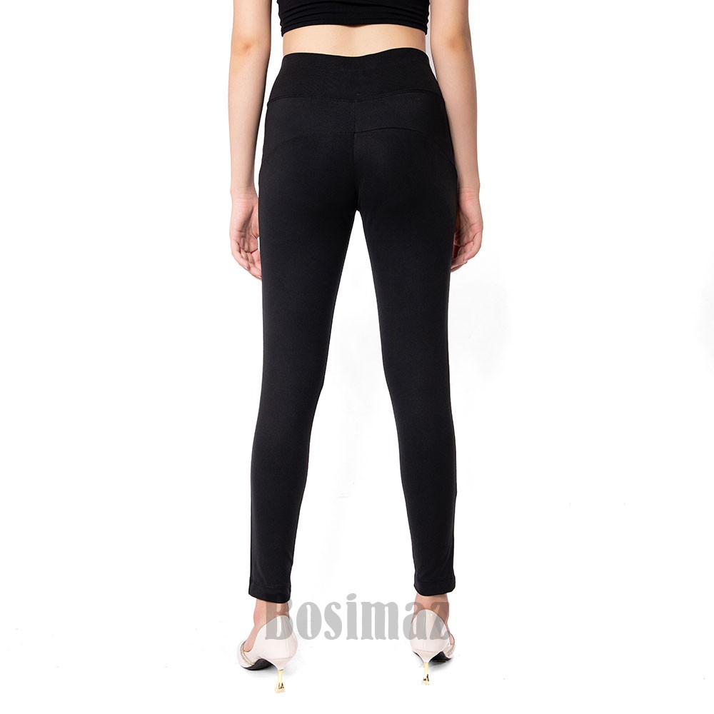 Quần Legging Nâng Mông Bosimaz MS521 dài túi trước màu đen, thun co giãn 4 chiều, vải đẹp dày, thoáng mát không xù lông.