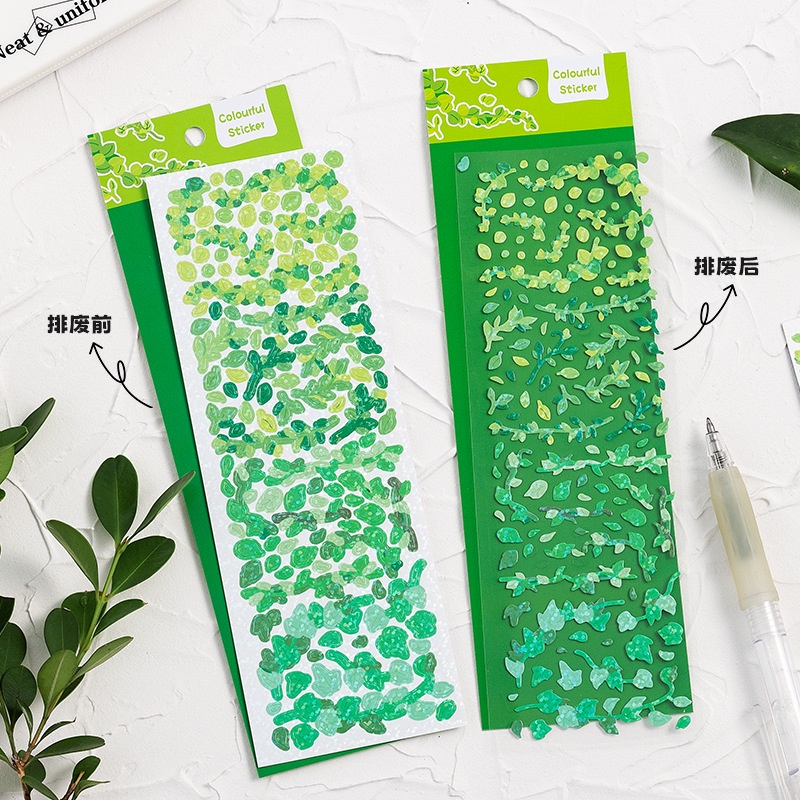 Hình Dán Stickers Dây Lá cây nhiều màu sắc trang trí Toploder/ảnh